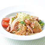 そうめんで作る具沢山ナポリタン